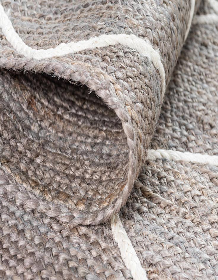 Detail image of 2' 2 x 6' 1  Hand Braided Jute Runner Rug