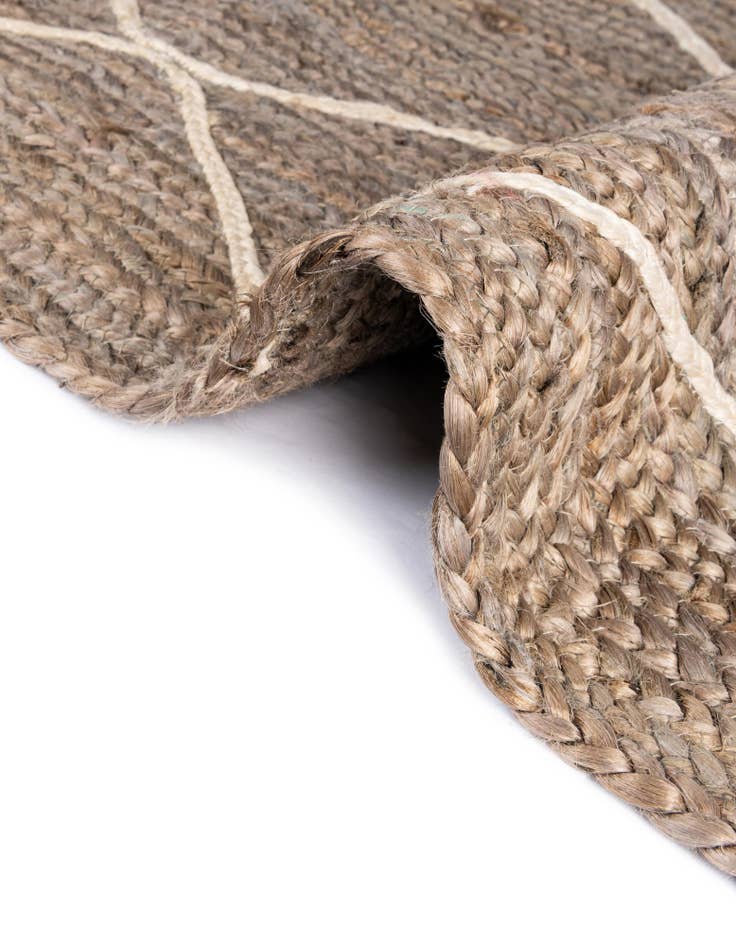 Detail image of 2' 2 x 6' 1  Hand Braided Jute Runner Rug