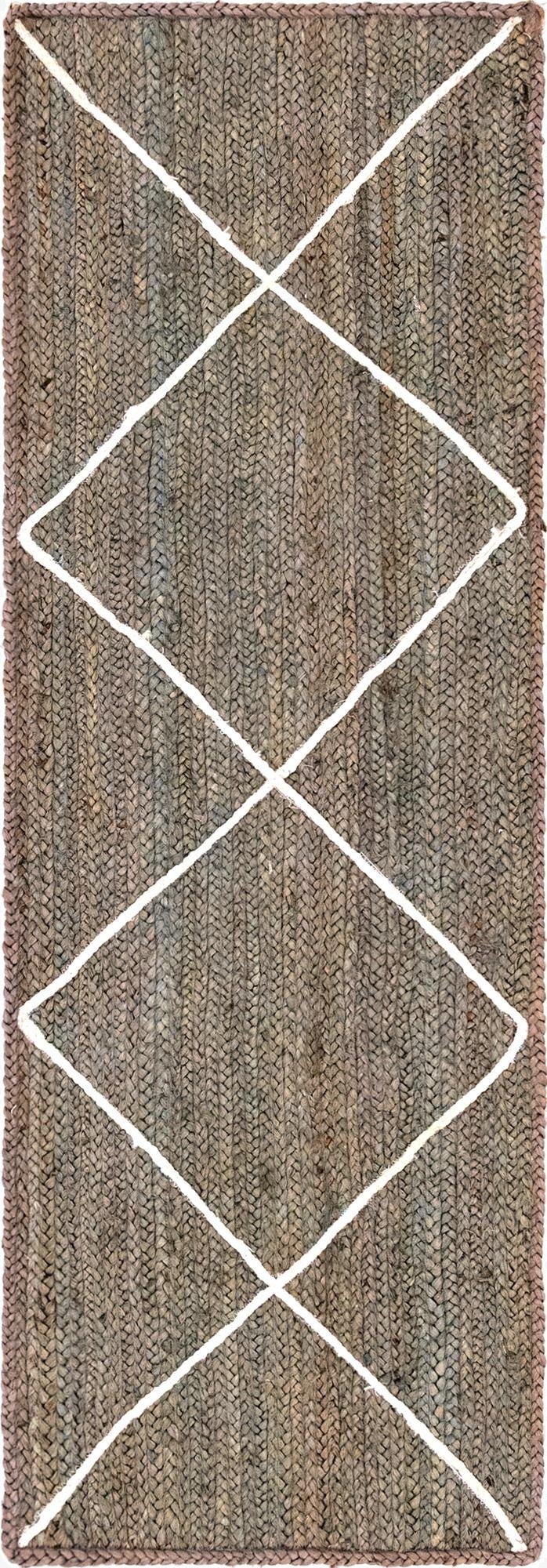 65cm x 185cm  Hand Braided Jute Runner Rug