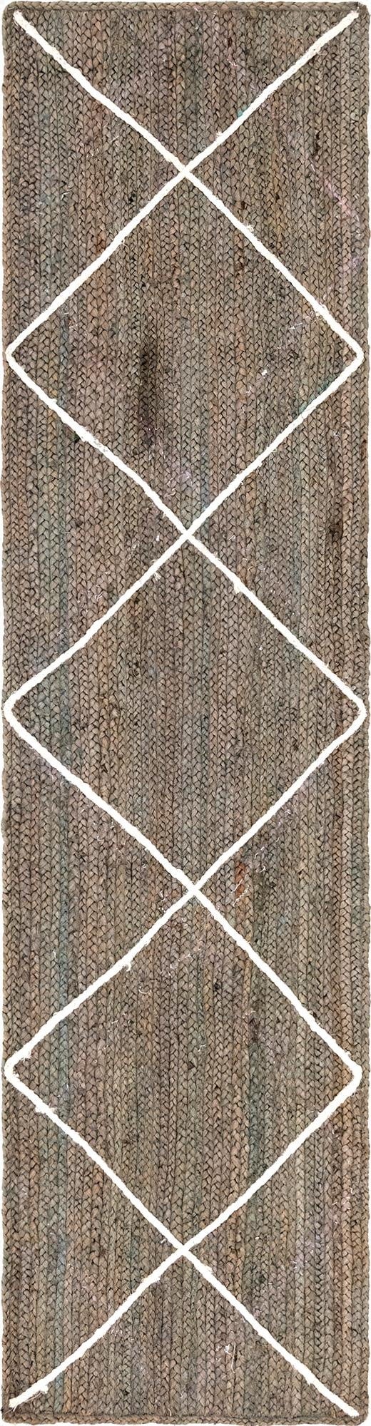65cm x 250cm  Hand Braided Jute Pasillera Alfombra