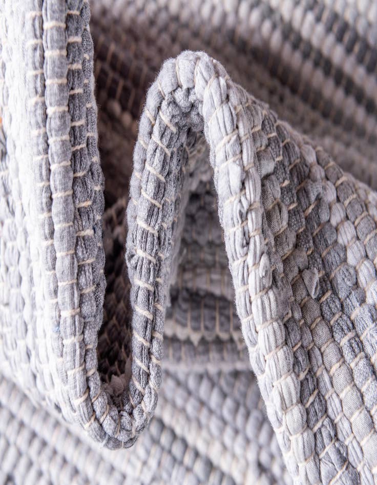 Detail image of 2' 2 x 6' 7  Hand Woven Chindi Cotton Runner Rug