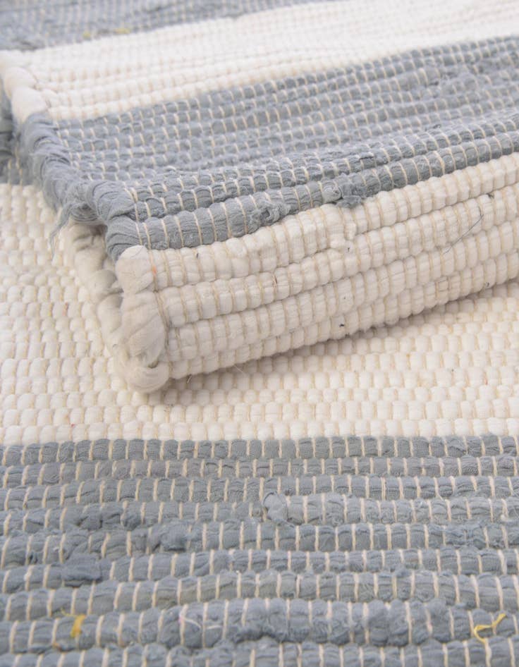 Detail image of 2' 2 x 12'  Hand Woven Chindi Rag Runner Rug