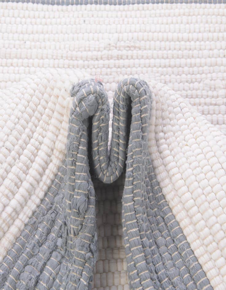 Detail image of 2' 7 x 6' 1  Hand Woven Chindi Rag Runner Rug