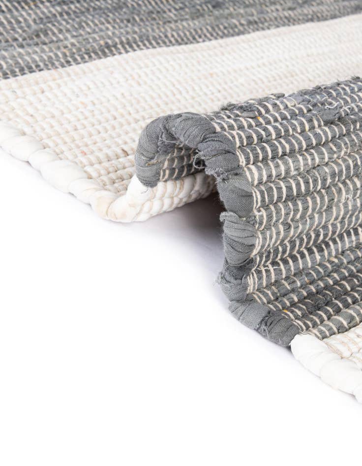 Detail image of 2' 2 x 12'  Hand Woven Chindi Rag Runner Rug