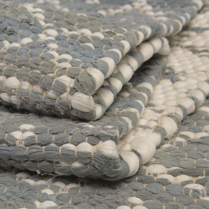 3' x 7' 9 Hand Braided Chindi Trellis Runner Rug