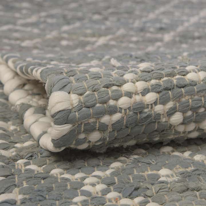 3' x 7' 9 Hand Braided Chindi Trellis Runner Rug