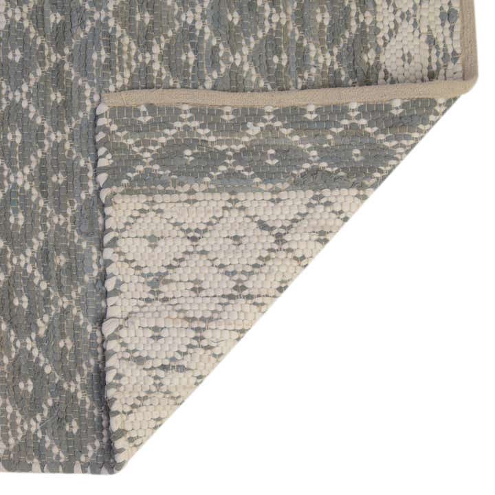 3' x 7' 9 Hand Braided Chindi Trellis Runner Rug