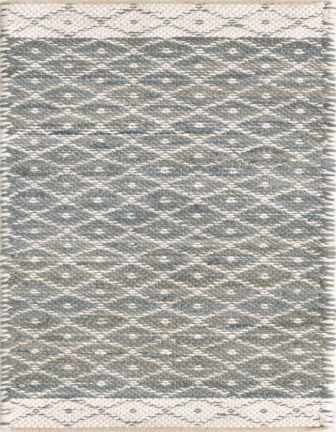 Detail image of 2' 2 x 6' 1 Hand Woven Chindi Trellis Runner Rug