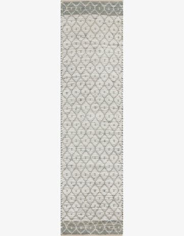 2' 7 x 10' Hand Woven Chindi Trellis Runner Rug