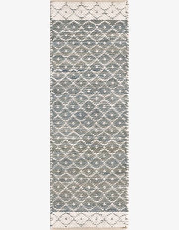 2' 2 x 6' 1 Hand Woven Chindi Trellis Runner Rug
