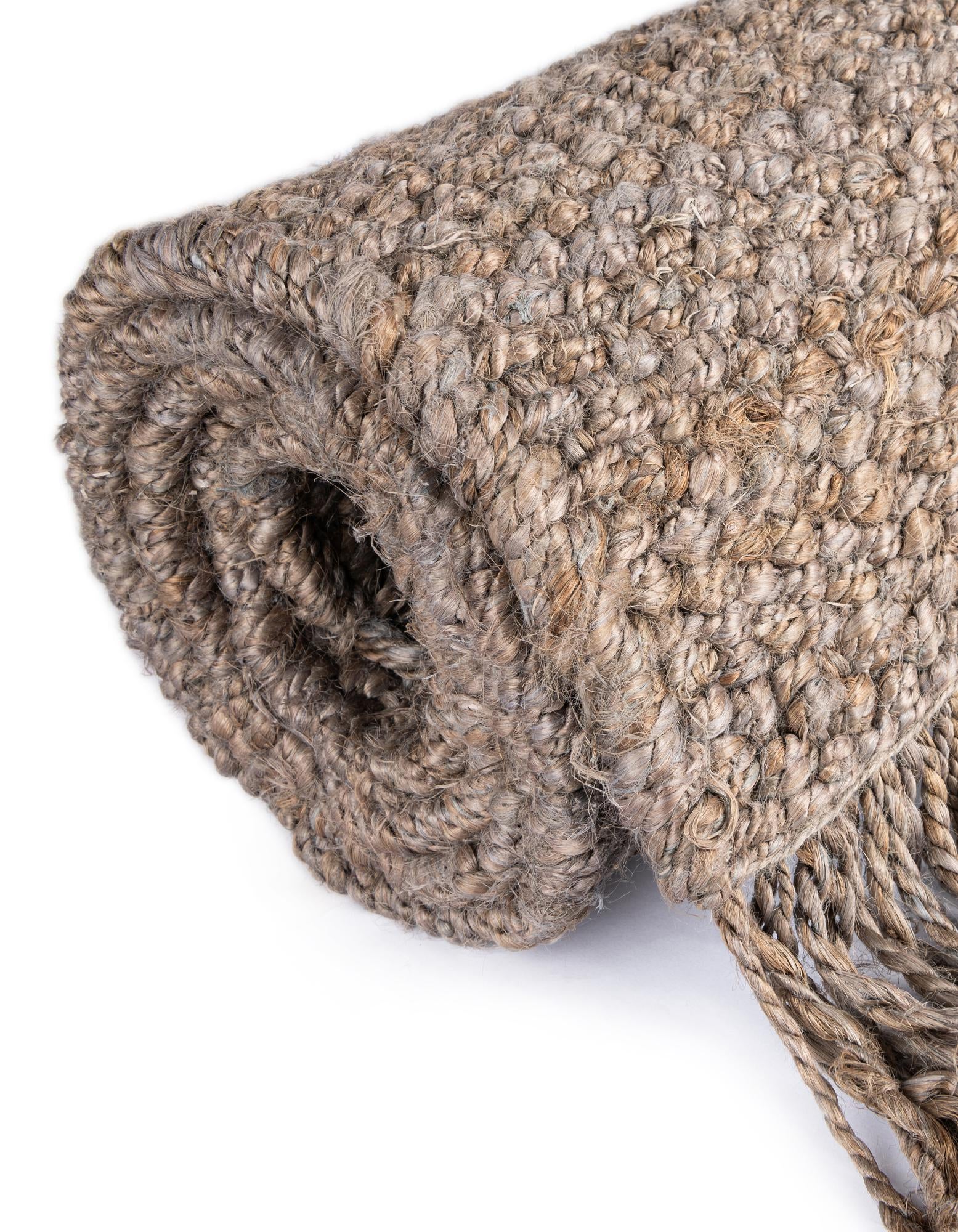 2' x 5' 1 Hand Woven Chunky Jute Runner Rug
