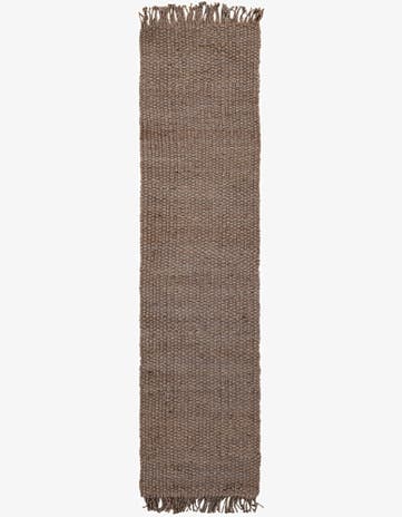 Gray Hand Woven Chunky Jute Runner Rug