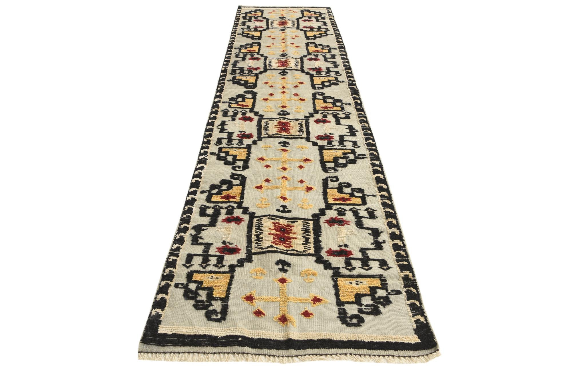3' 1 x 12' 3 Hand Knotted Darya Wool Runner Rug