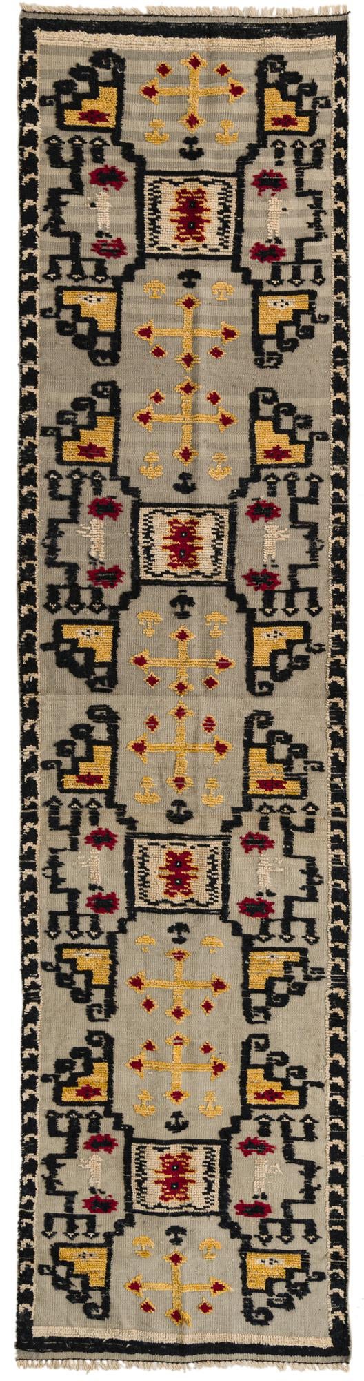 3' 1 x 12' 3 Hand Knotted Darya Wool Runner Rug