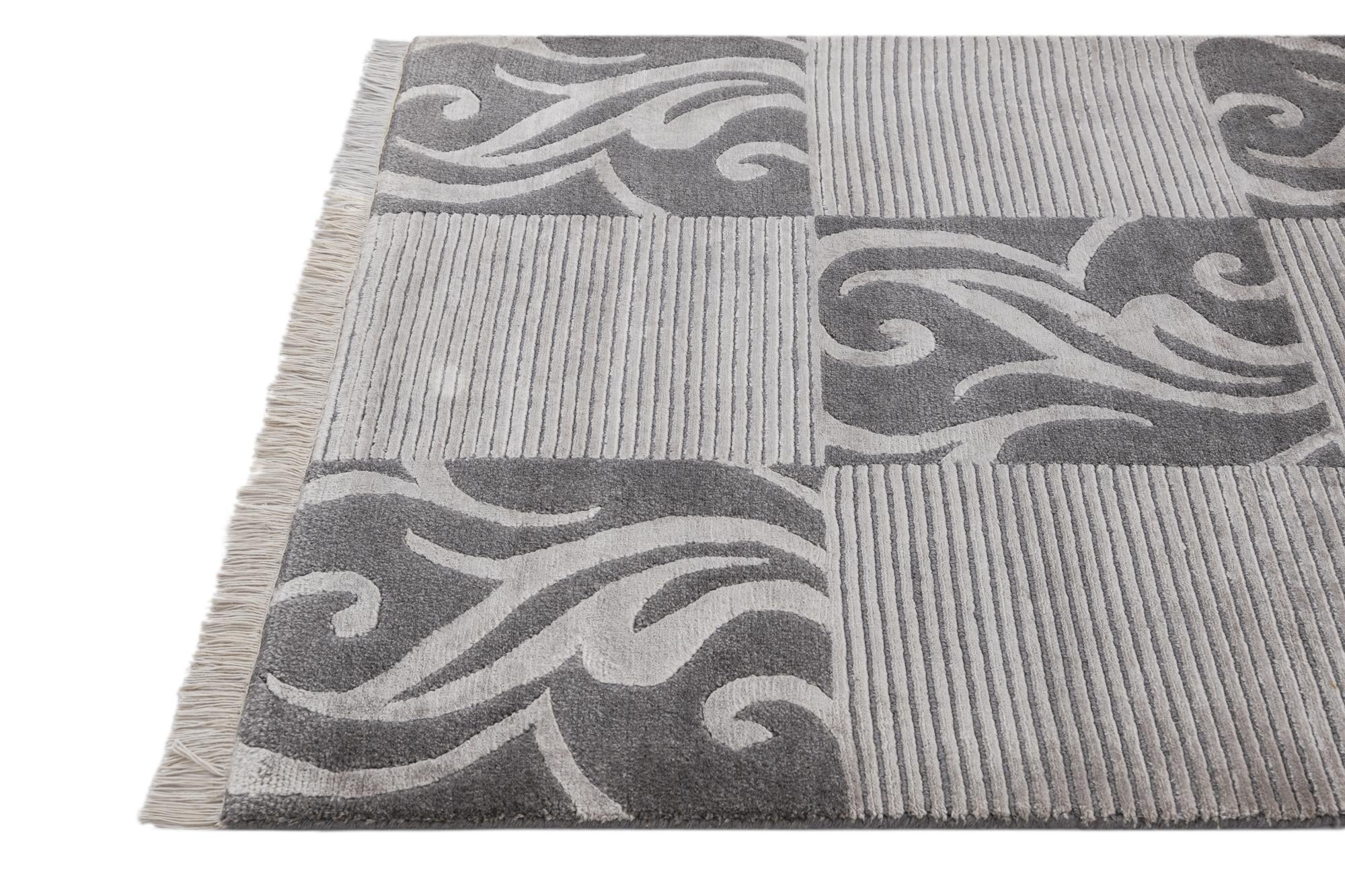 2' 9 x 9' 9 Hand Knotted Darya Wool Runner Rug