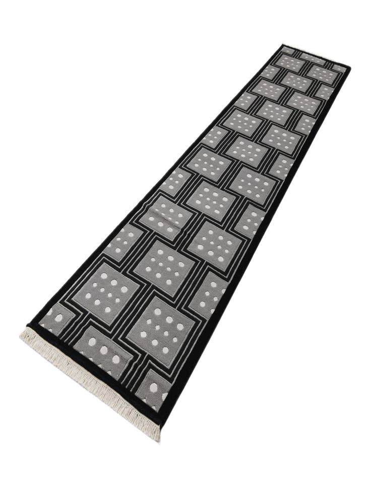 Detail image of 2' 8 x 13' 2 Hand Knotted Darya Wool Runner Rug