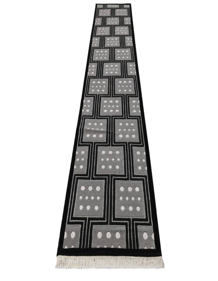 Detail image of 2' 8 x 13' 2  Hand Knotted Darya Wool Runner Rug