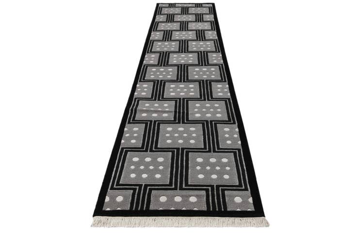 Detail image of 2' 8 x 13' 2 Hand Knotted Darya Wool Runner Rug