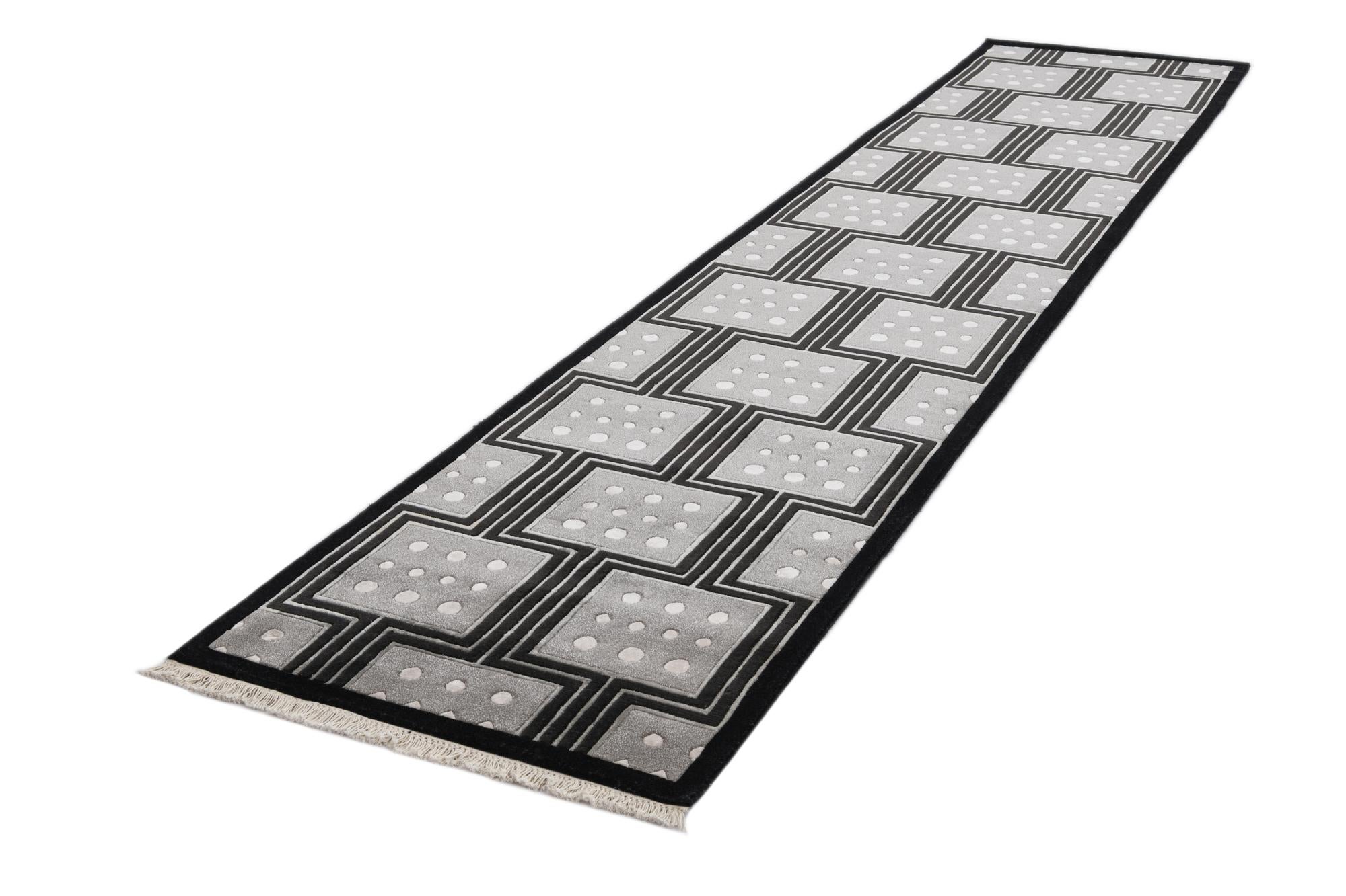 2' 8 x 13' 1 Hand Knotted Darya Wool Runner Rug