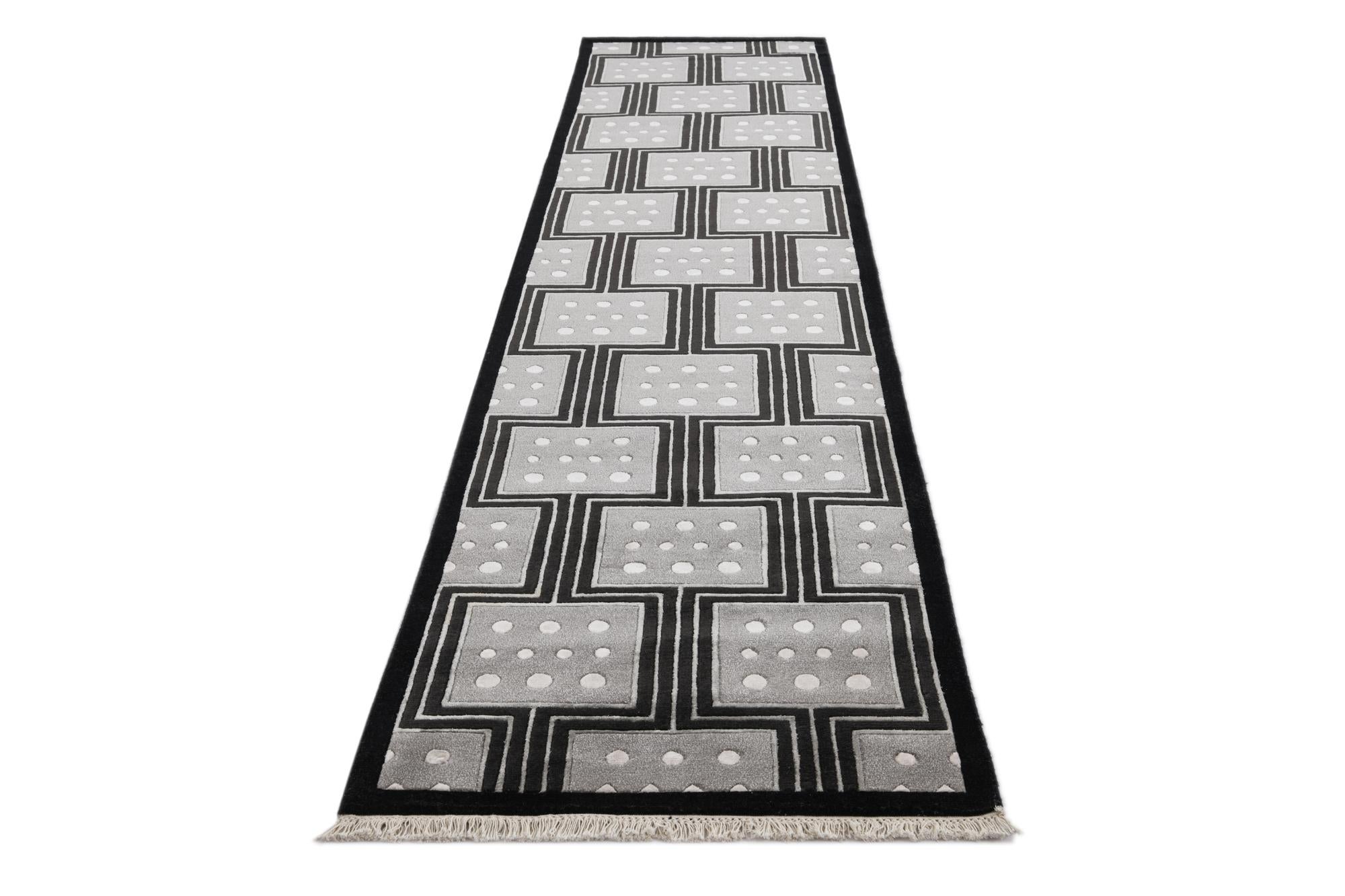 2' 8 x 13' 1 Hand Knotted Darya Wool Runner Rug