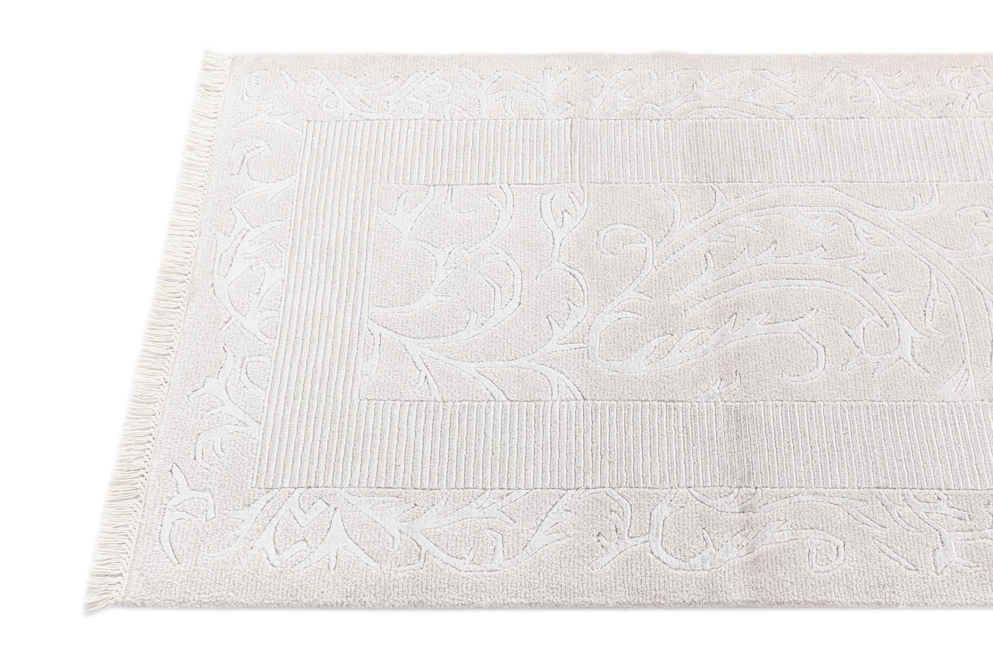 2' 9 x 9' 7 Hand Knotted Darya Wool Runner Rug