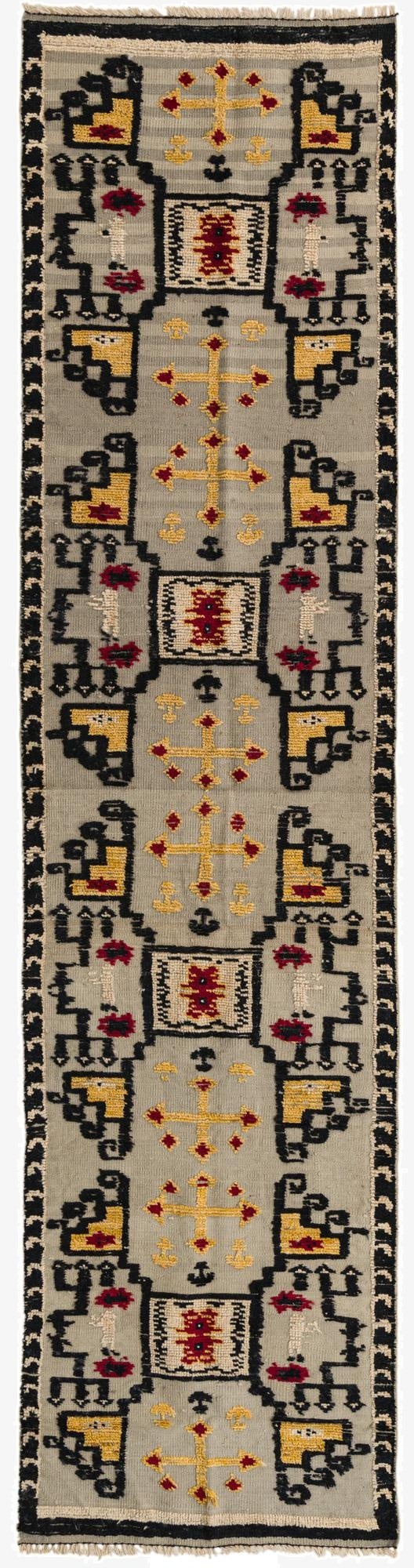 3' 1 x 12' 3  Hand Knotted Darya Wool Runner Rug
