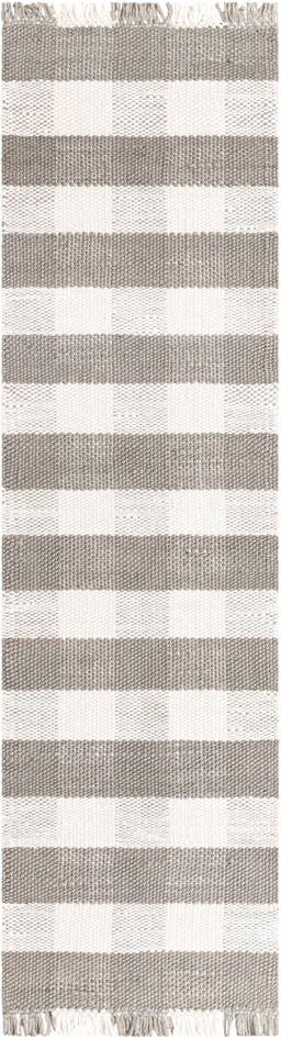 Detail image of 2' 7 x 10' Easy-Clean Eco Plaid Washable Indoor / Outdoor Runner Rug