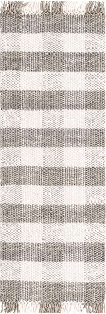 2' x 6' Easy-Clean Eco Plaid Washable Indoor / Outdoor Runner Rug