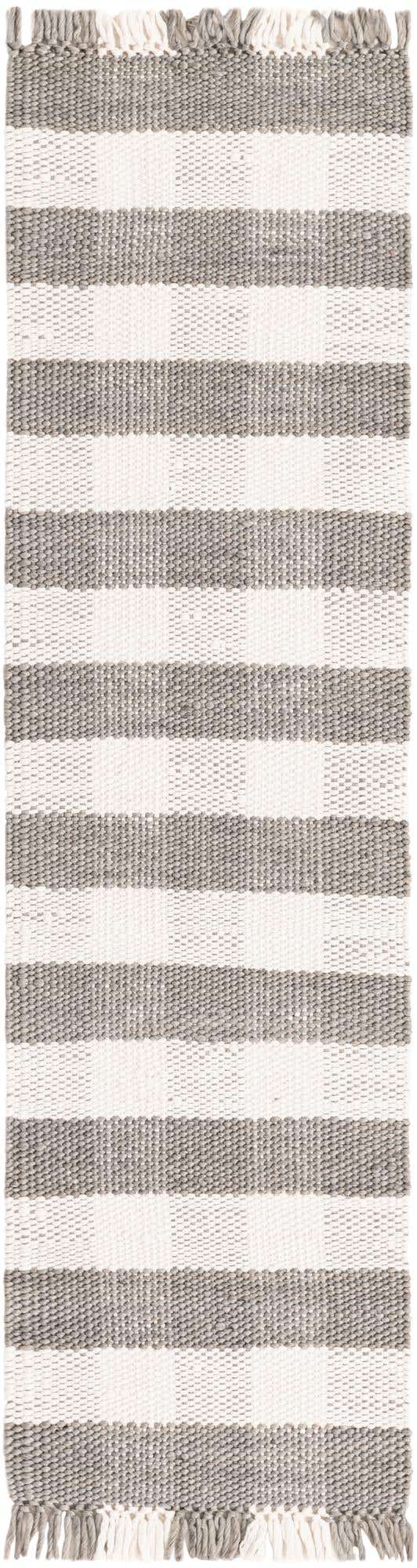 2' x 8' Easy-Clean Eco Plaid Washable Indoor / Outdoor Runner Rug