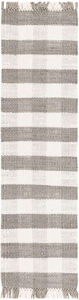 2' x 8' Easy-Clean Eco Plaid Washable Indoor / Outdoor Runner Rug