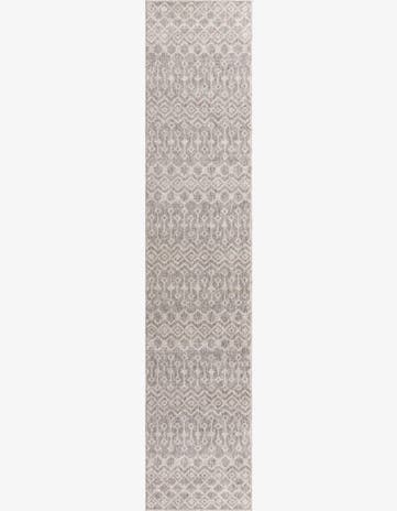 Gray Eco Trellis Runner Rug