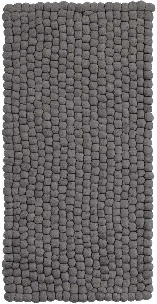2' x 4' 1 Hand Woven Felt Ball Wool Runner Rug