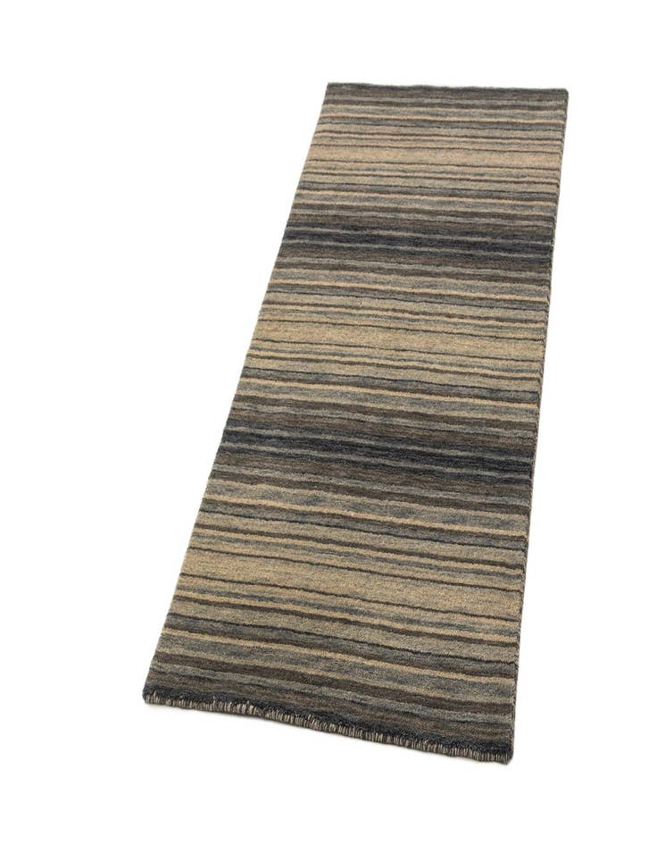 Detail image of 2' 4 x 4' 7 Hand Knotted Gabbeh Wool Runner Rug
