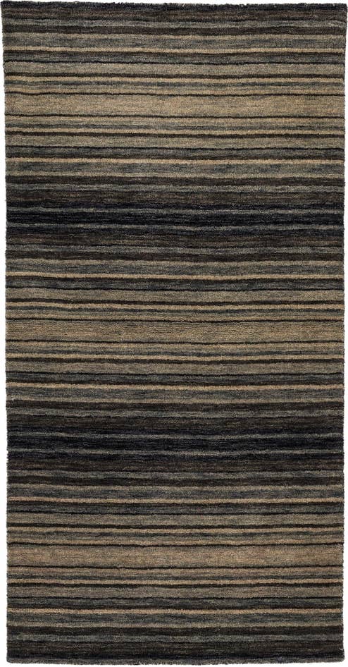 Detail image of 2' 4 x 4' 7 Hand Knotted Gabbeh Wool Runner Rug