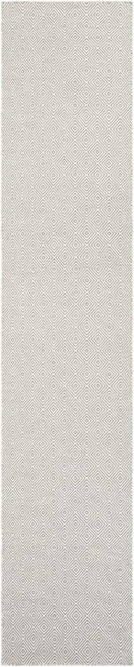 Detail image of 2' 7 x 14' 1 Hand Woven Geo Trellis Flatweave Runner Rug