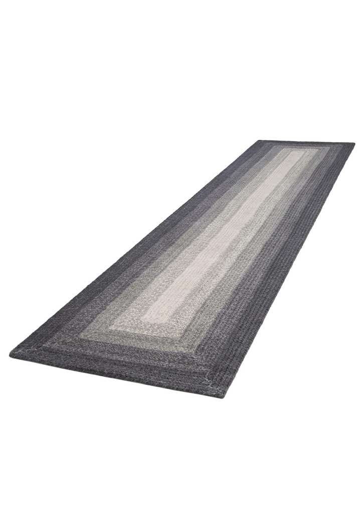 2' 7 x 12' Handmade Hand Braided Wool Runner Rug