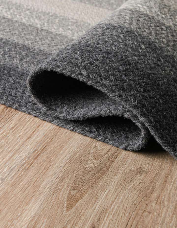 2' x 6' 1 Handmade Hand Braided Wool Runner Rug
