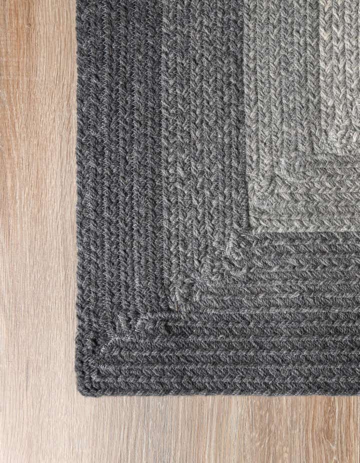 2' x 6' 1 Handmade Hand Braided Wool Runner Rug