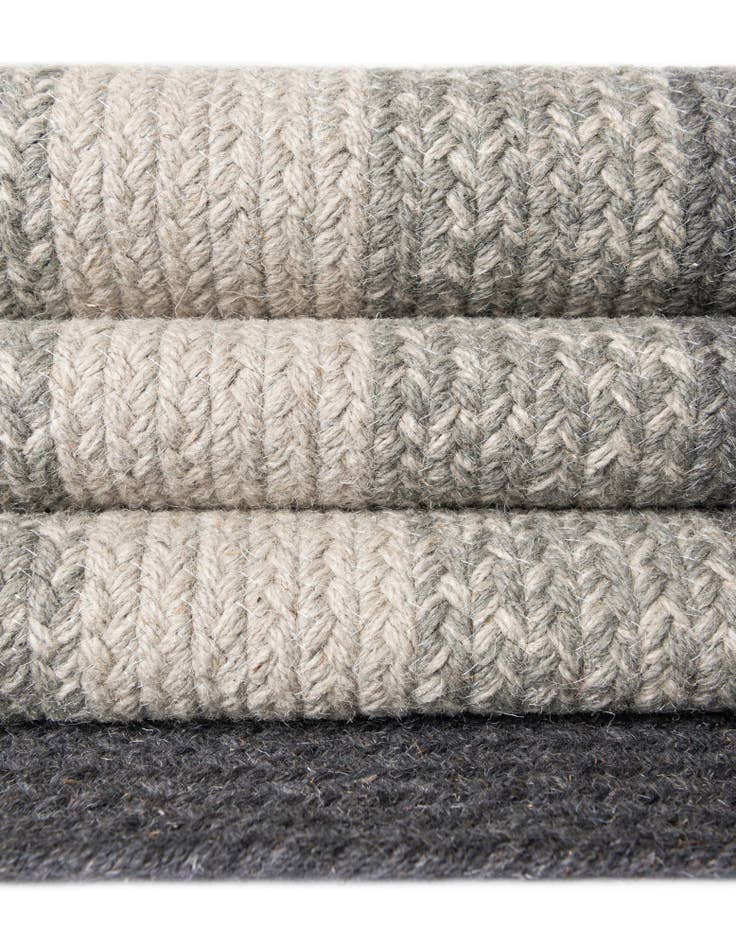 Detail image of 2' 7 x 12'  Hand Hand Braided Wool Runner Rug