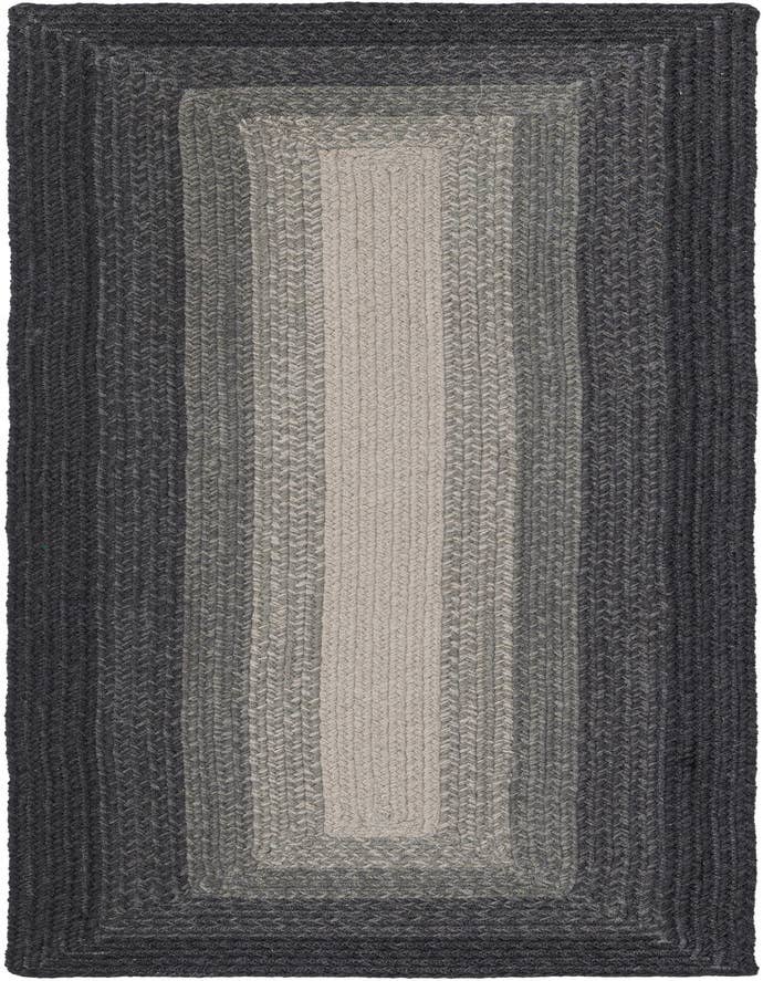 Detail image of 2' x 6' 1  Hand Hand Braided Wool Runner Rug