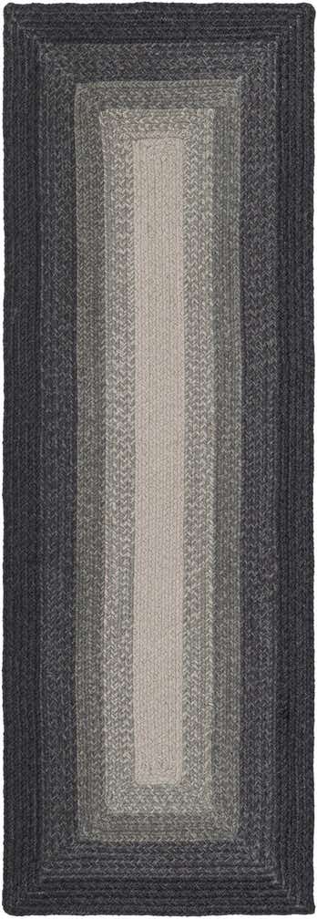 2' x 6' 1 Handmade Hand Braided Wool Runner Rug