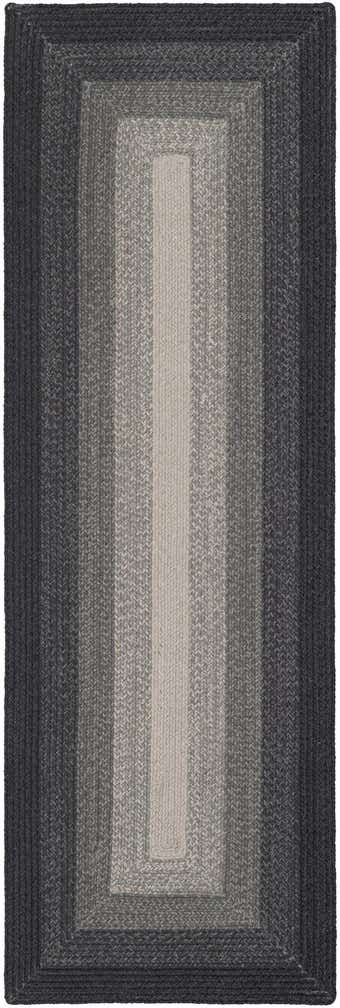 2' 7 x 8' Handmade Hand Braided Wool Runner Rug