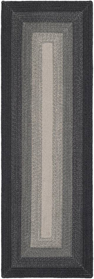 Detail image of 2' 7 x 8' Handmade Hand Braided Wool Runner Rug