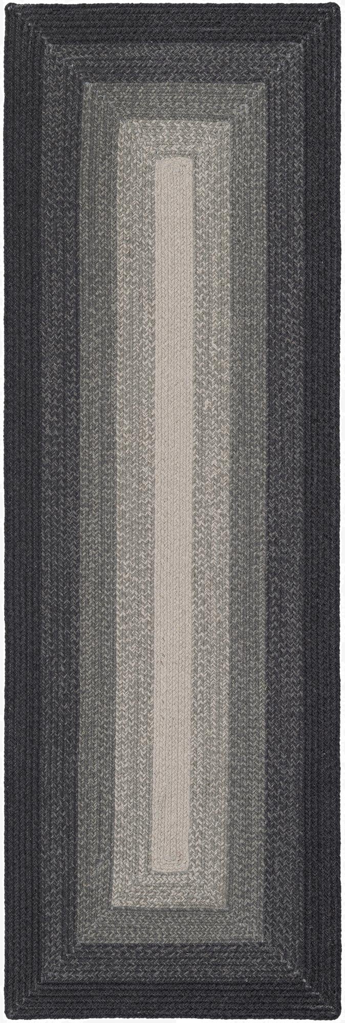 2' 7 x 8'  Hand Hand Braided Wool Runner Rug
