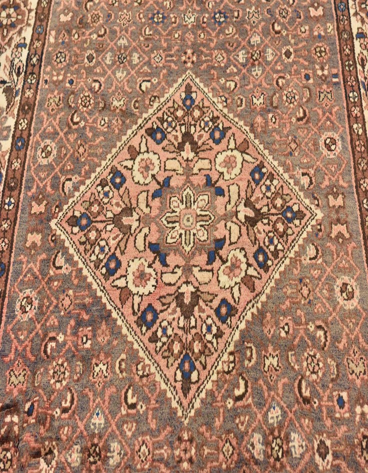 Detail image of 5' 4 x 10' 7 Hand Knotted Hossainabad Persian Wool Runner Rug