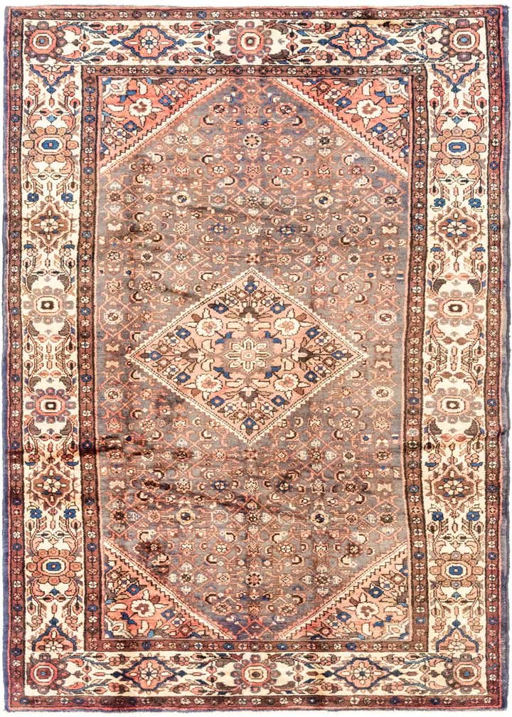 5' 4 x 10' 7 Hand Knotted Hossainabad Persian Wool Runner Rug