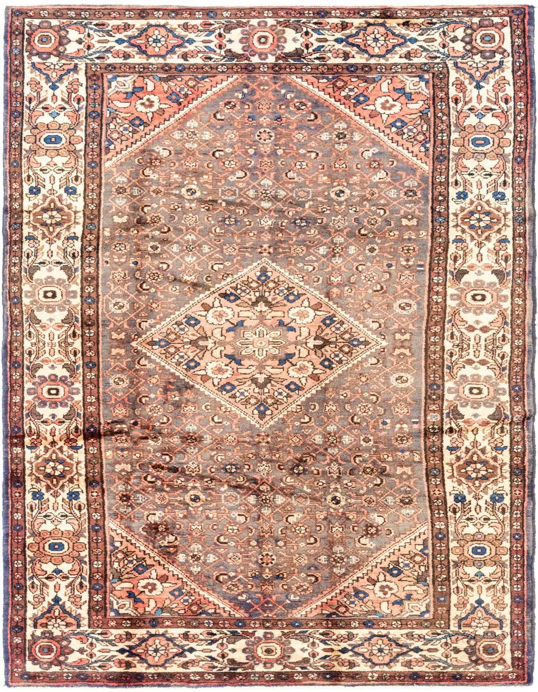 5' 4 x 10' 7 Hand Knotted Hossainabad Persian Wool Runner Rug