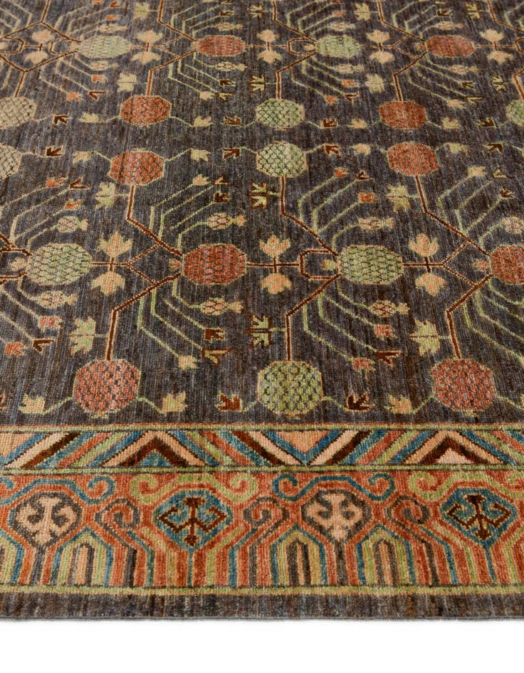 Detail image of 6' 2 x 19' 1 Hand Knotted Kazak Wool Runner Rug