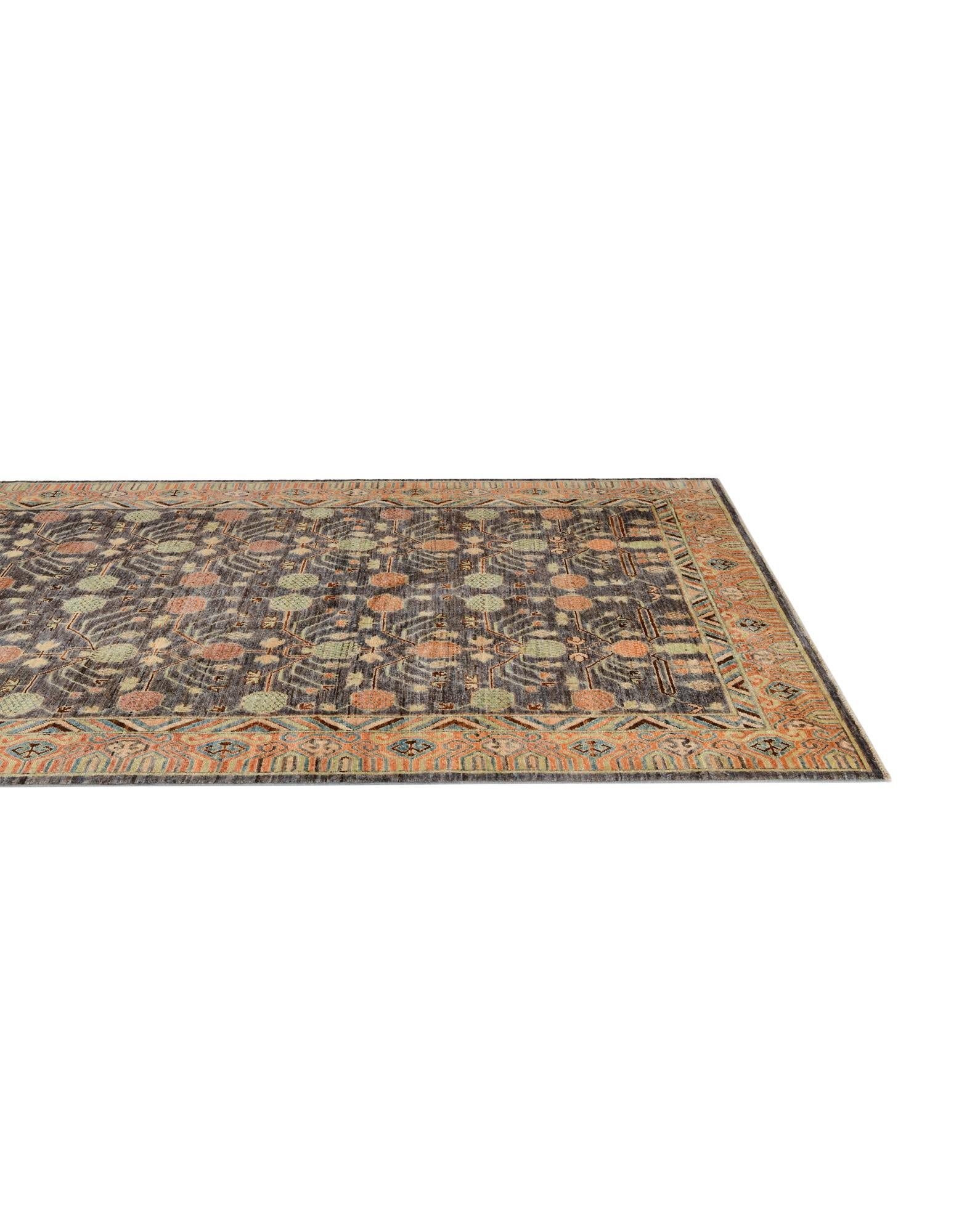 6' 2 x 19' 1 Hand Knotted Kazak Wool Runner Rug