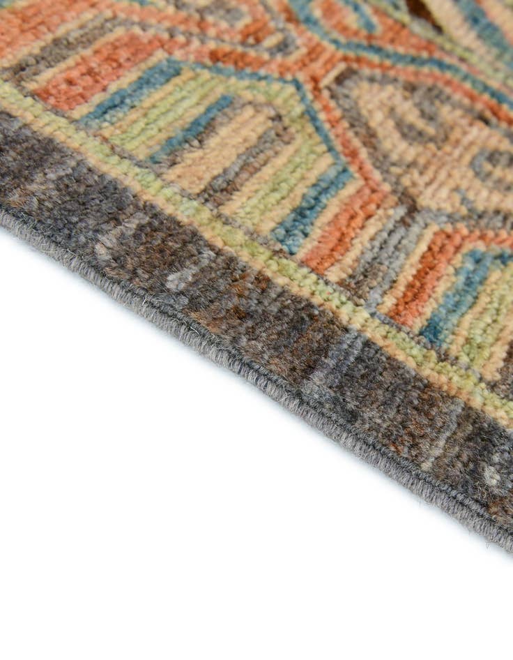 Detail image of 6' 2 x 19' 1 Hand Knotted Kazak Wool Runner Rug